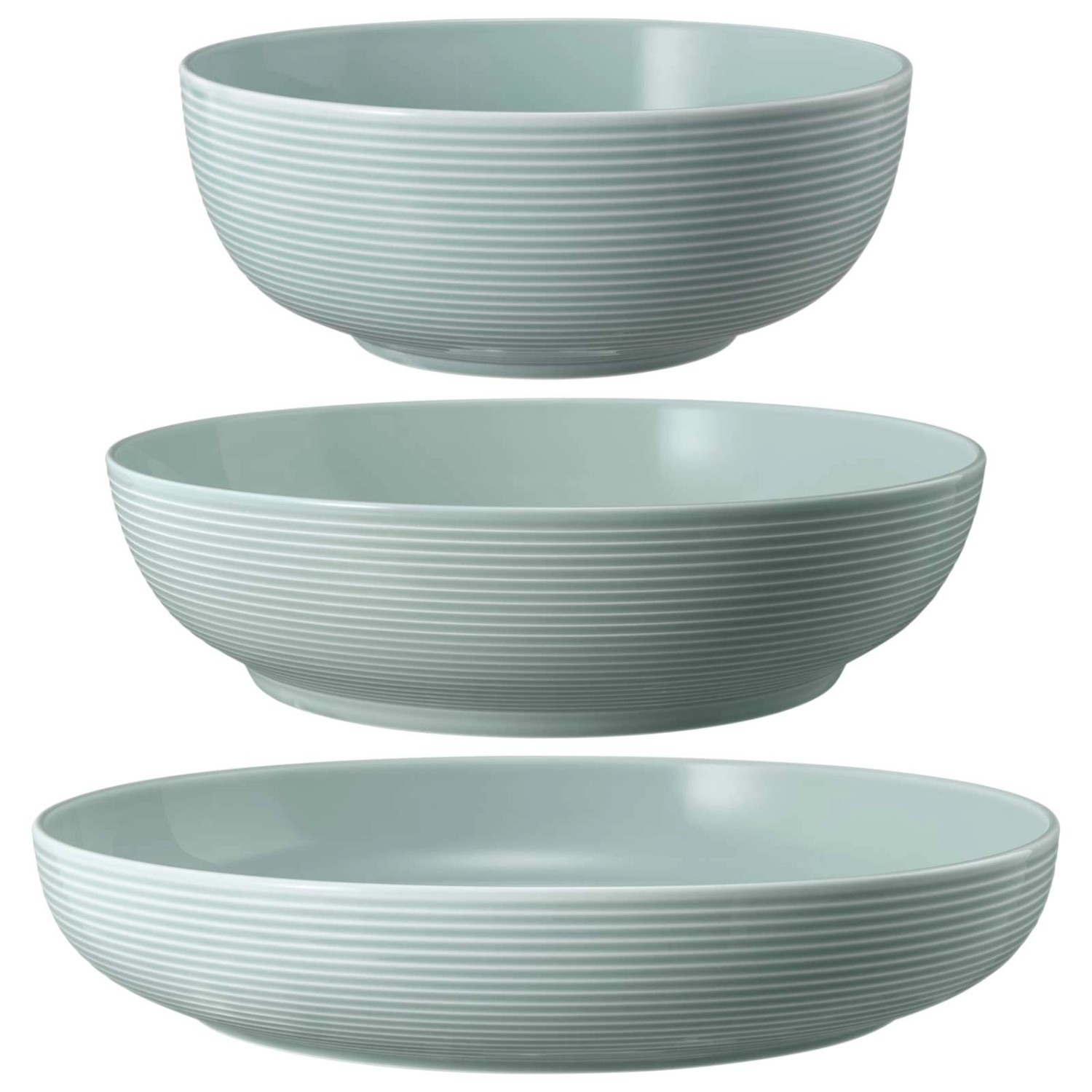 Seltmann Weiden Beat Coor Glaze Foodbowl Set 3-teilig Arktisblau günstig online kaufen