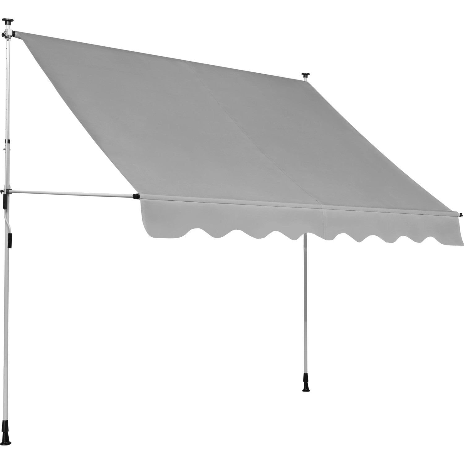 Klemmmarkise 2,95 m x 1,5 m Silbergrau