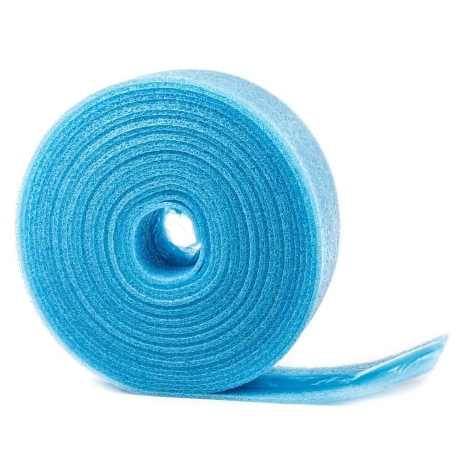 Rolle Randdämmstreifen (blau) für Belvit Fußbodenheizung, Detailaufnahme.