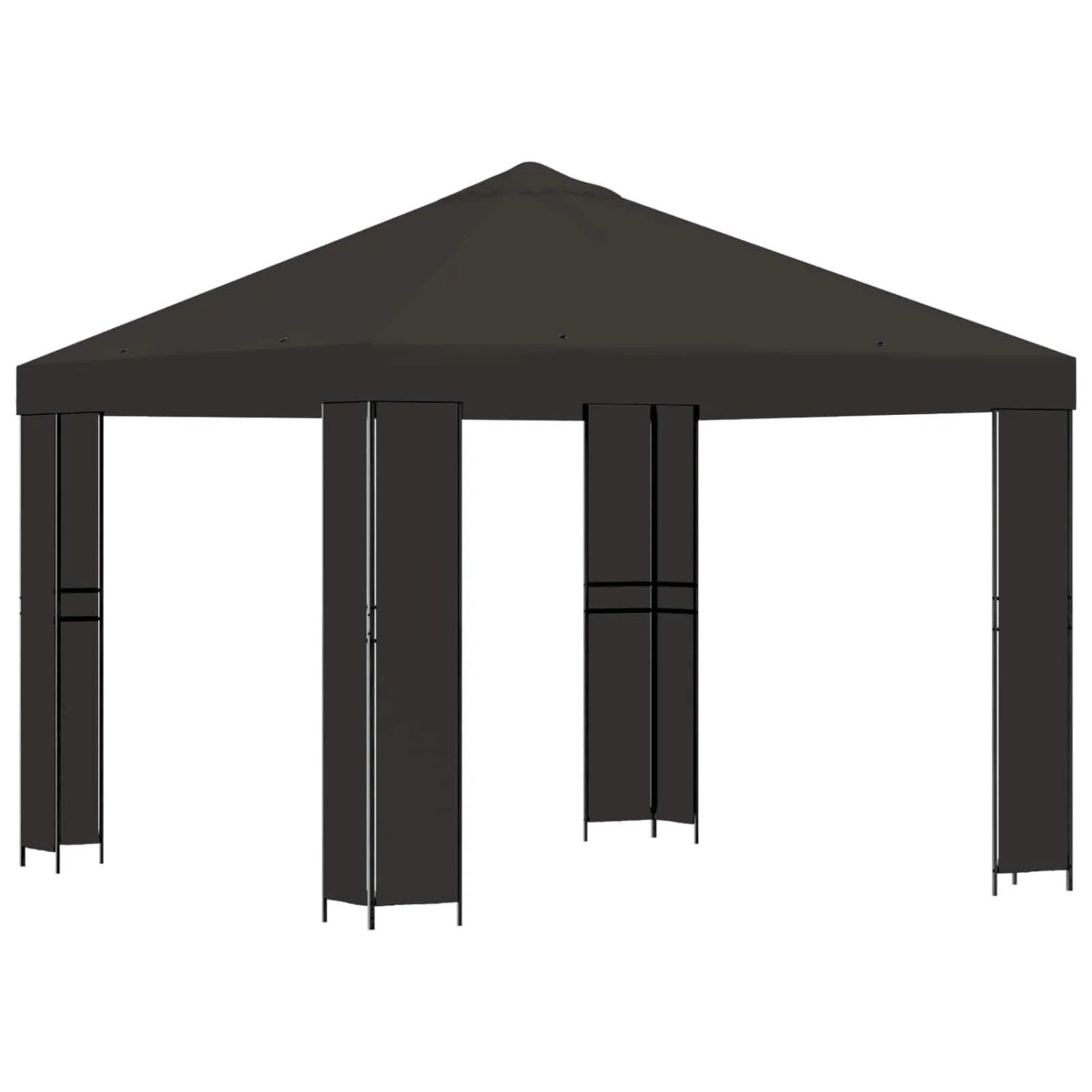 vidaXL Pavillon 3 x 3 m Anthrazit Polyester und Stahl 190 900351