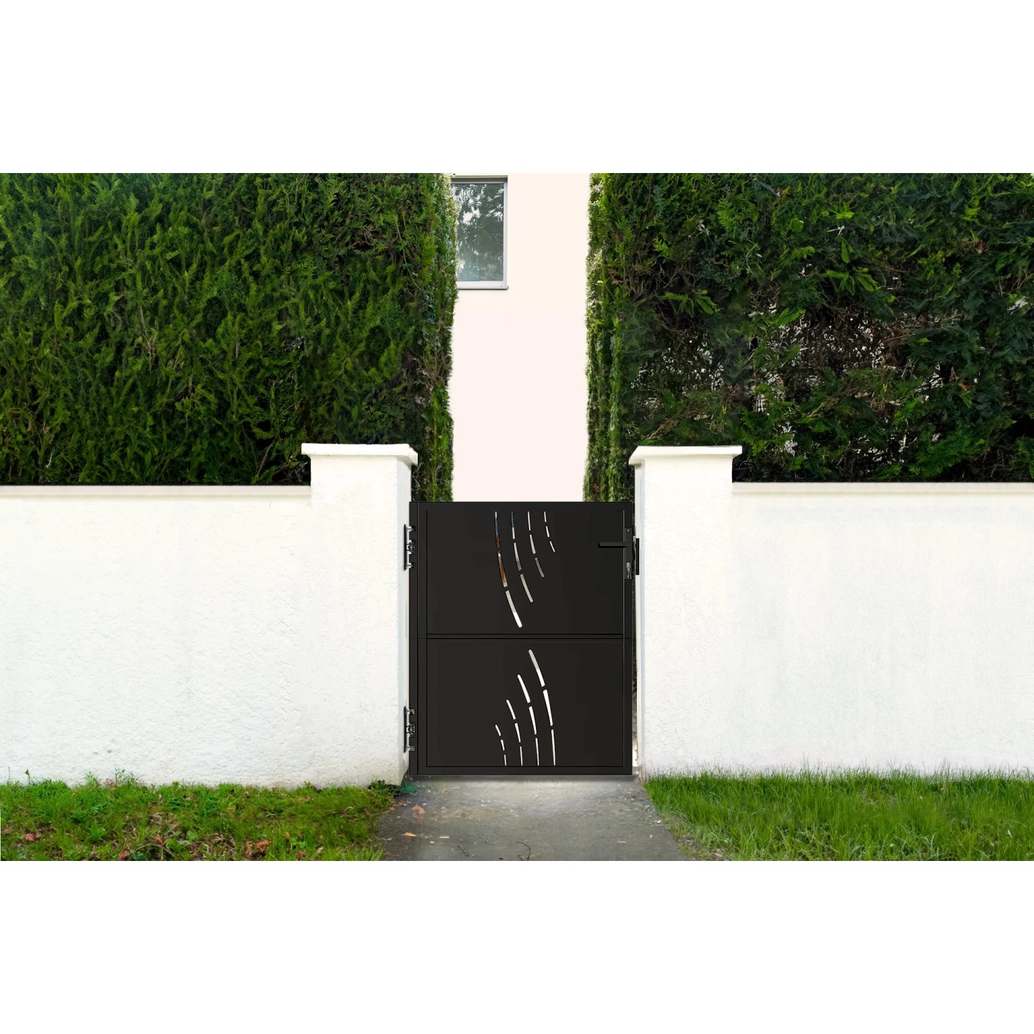 Casanoov Stahltor 1M Nali Veleta H 120Cm Mattschwarz & 2 Dario Stahlpfosten günstig online kaufen