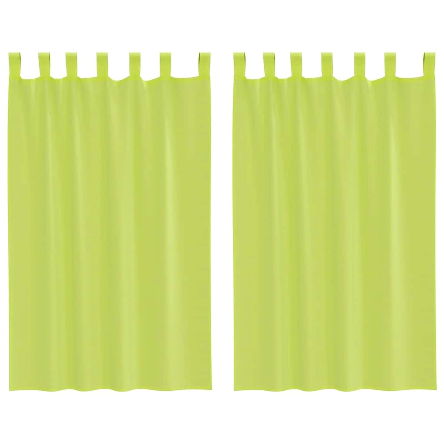 vidaXL Voile Vorhänge mit Lasche 2 Stk Apfelgrün 4102252 günstig online kaufen