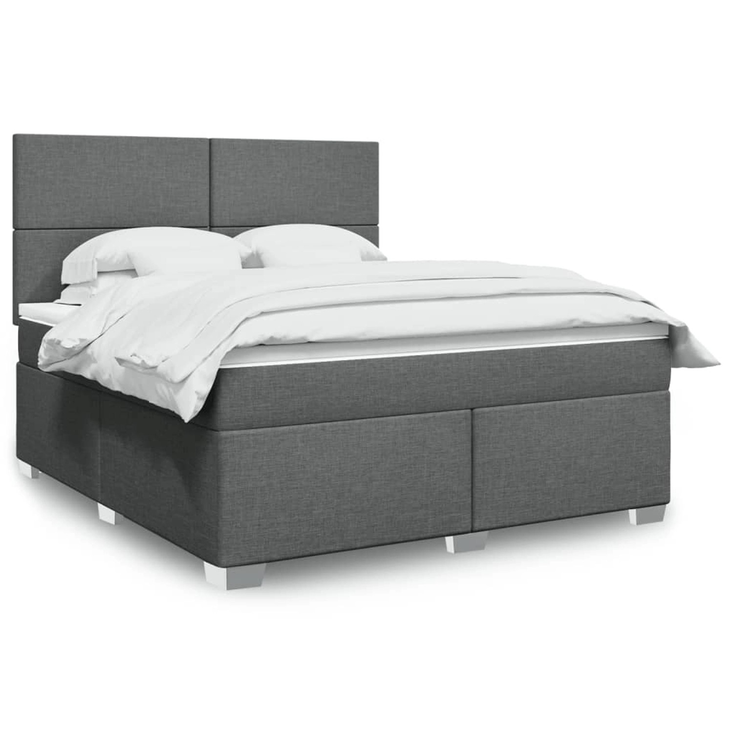 vidaXL Boxspringbett mit Matratze Dunkelgrau 180x200 cm Stoff 3292861 günstig online kaufen