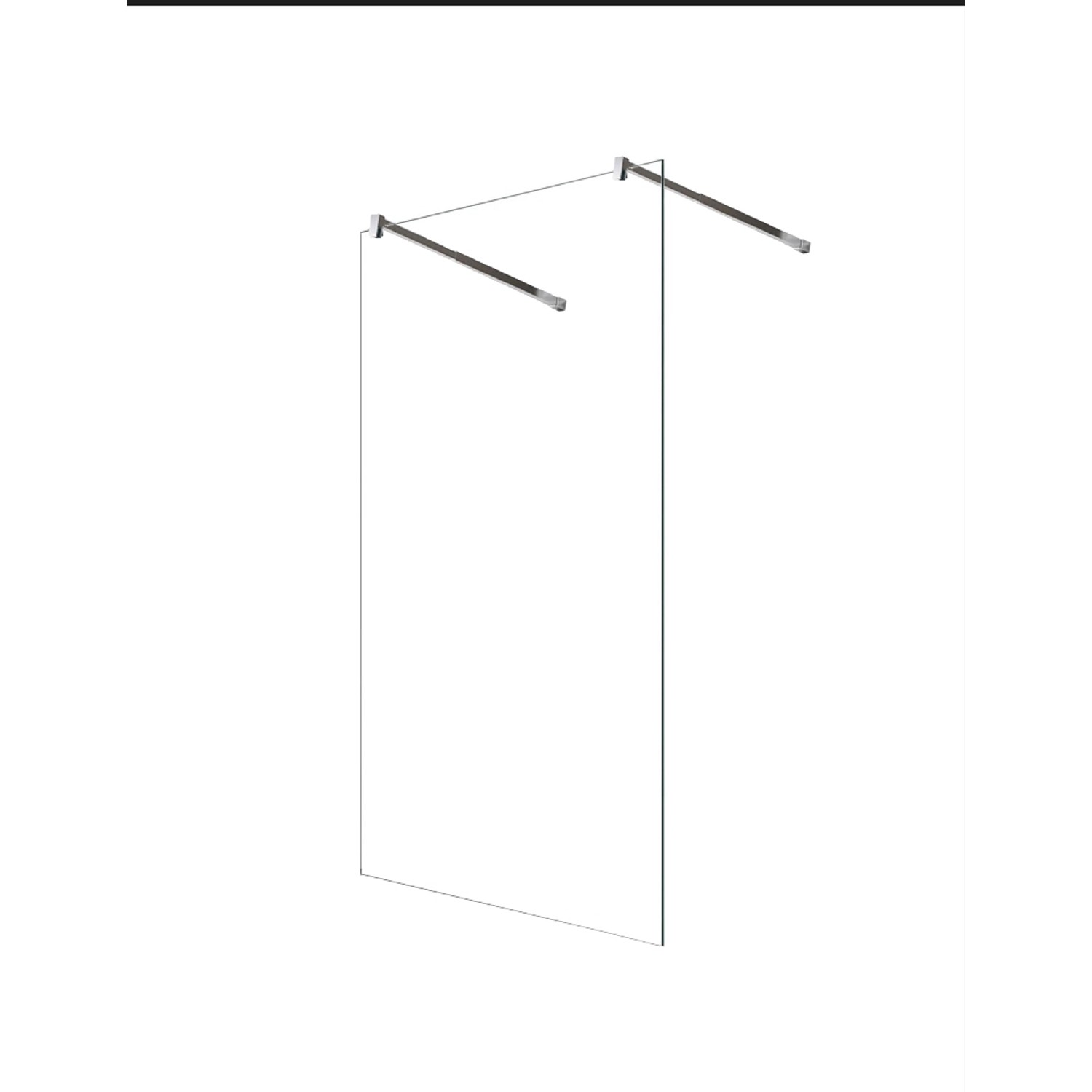 Glaszentrum Hagen 48x200cm Freistehende Dusche 2x Halter