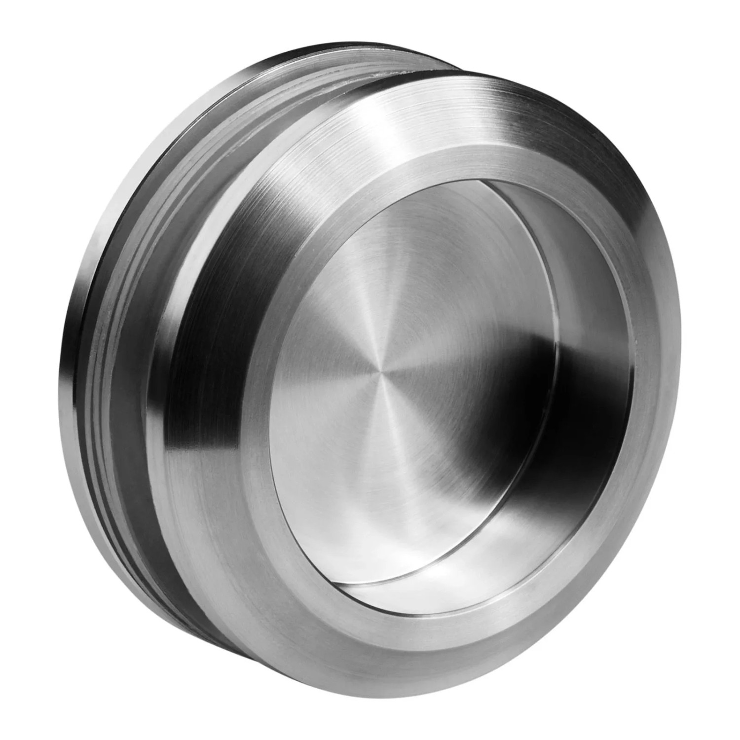 SOTECH 1 Paar Schiebetürgriff EMINA Geschlossen Ø58 mm Edelstahl Gebürstet für Glastüren