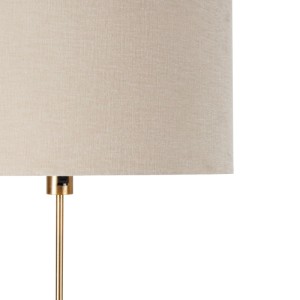 Stehlampe Parte in Bronze mit hellbraunem Schirm (50 cm). Innenleuchte für Wohnräume.
