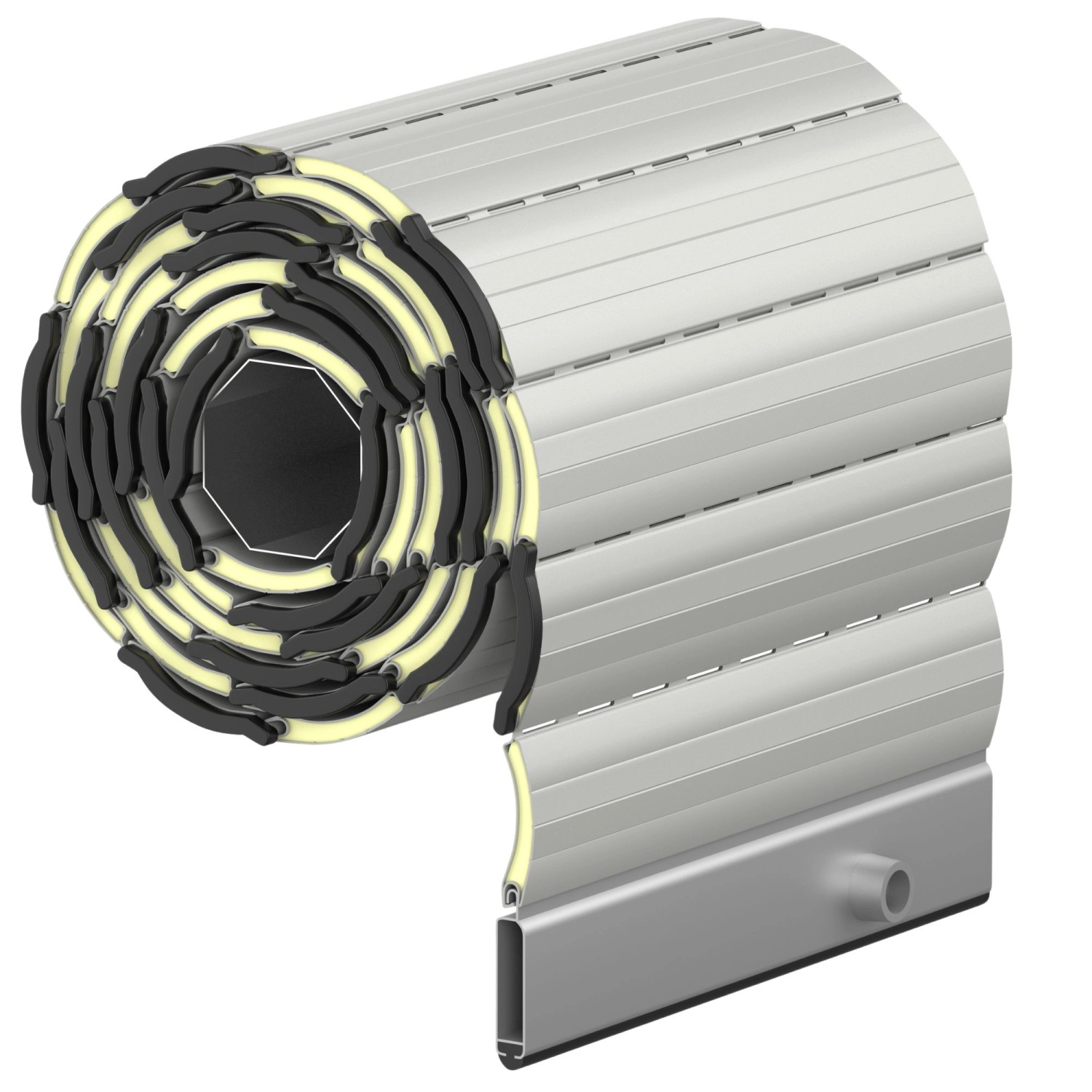 Rollwin Rollladen Alu Mini 37 Hellgrau Fertigmaß 130 x 170 cm (BxH) Rollade günstig online kaufen