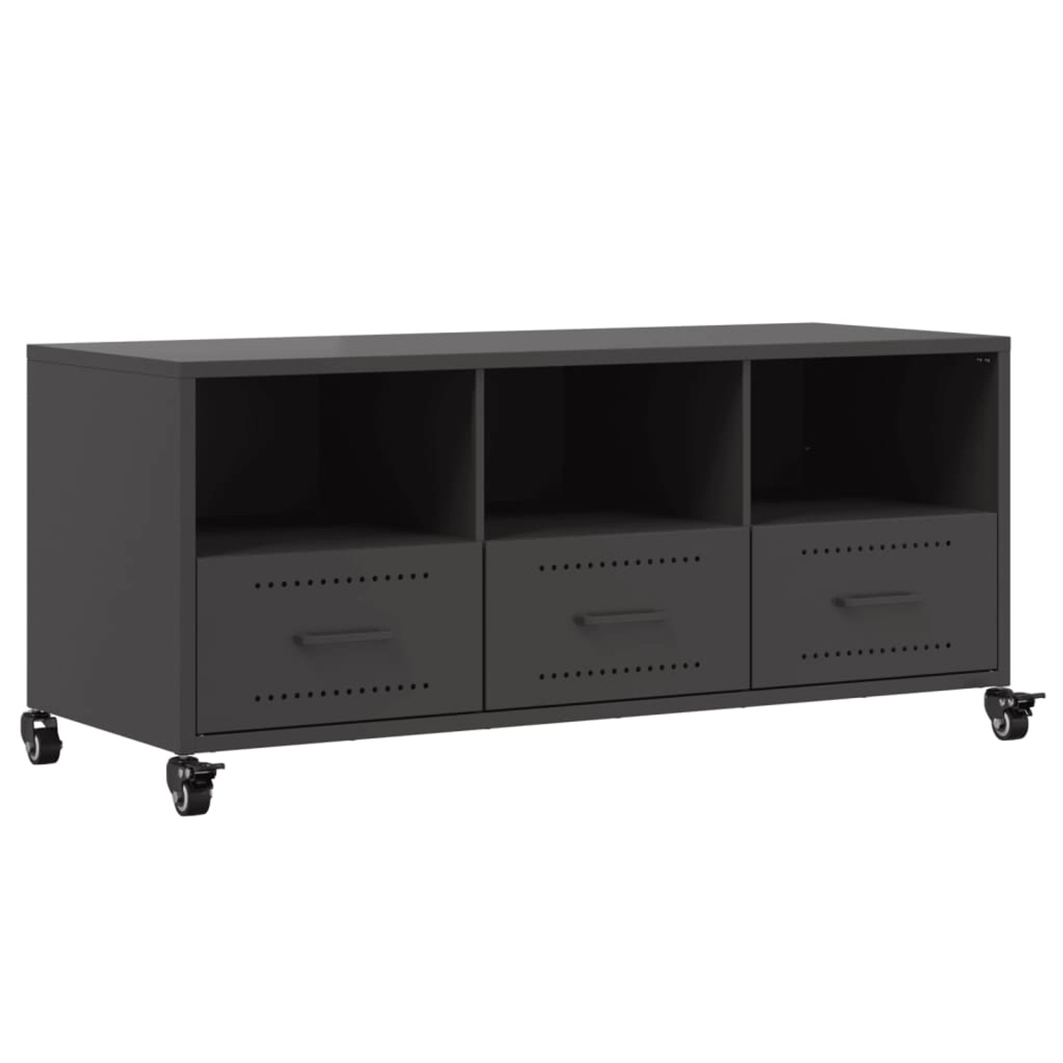 vidaXL TV-Schrank Schwarz 100,5x39x43,5 cm Stahl 846692 günstig online kaufen