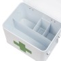HMF 1771-21CM-01 Hausapotheke Metall Medikamenten Aufbewahrung Box 23 x 17 x 16 cm Weiß_5