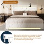 PXloue Polsterbett Doppelbett 140/200 mit LED USB Höhenverstellbares Kopfteil_6