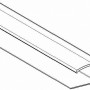 Grosfillex Abschlussprofil, klippbar, weiß, für Paneele 5-8 mm.