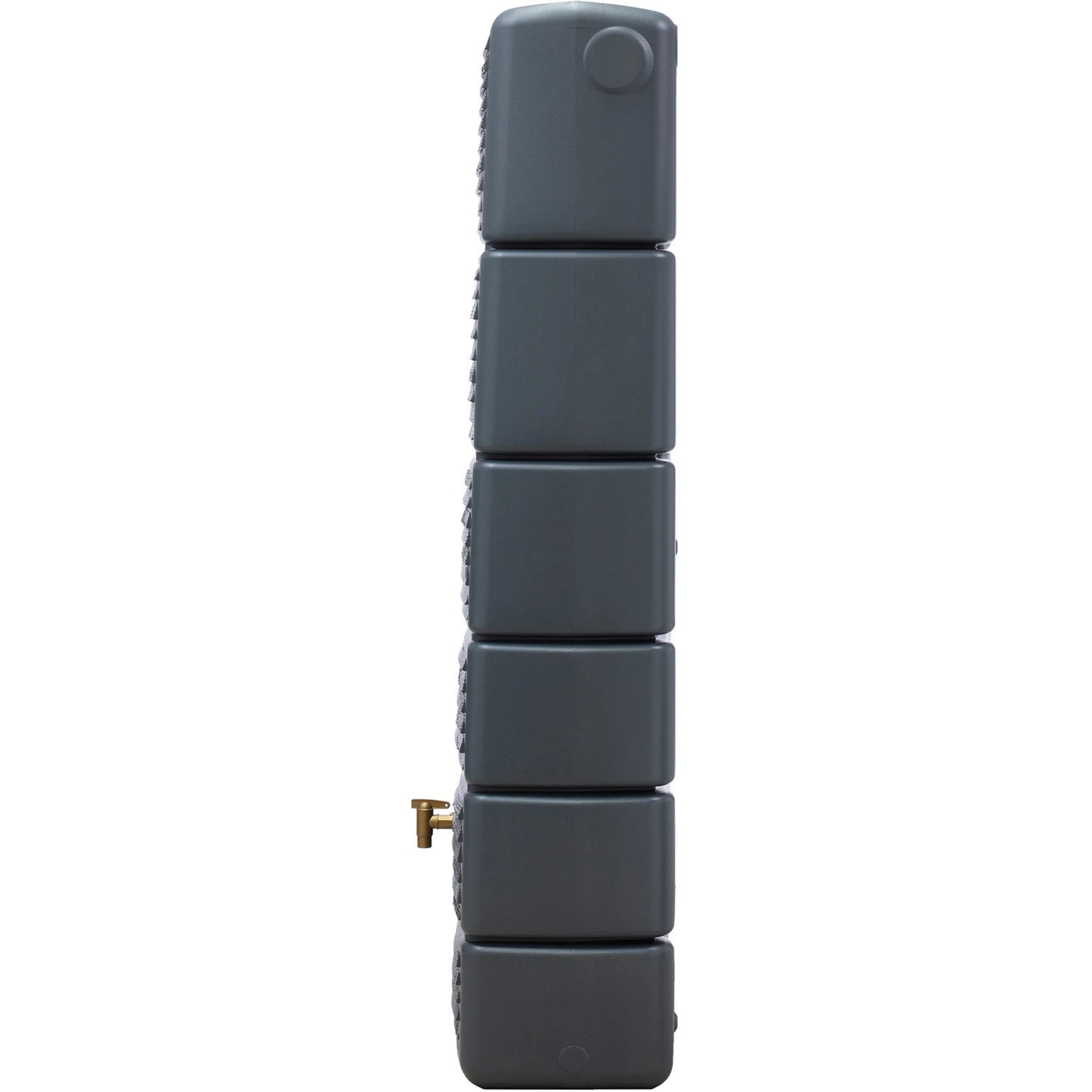 4rain Wandtank Slim Wood Decor 330 l in Graphite Grey mit Auslaufhahn.