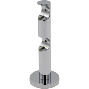 Mydeco Gardinenstangen-Halterung, 2-läufig, Chrom, für 2 cm Stangen.