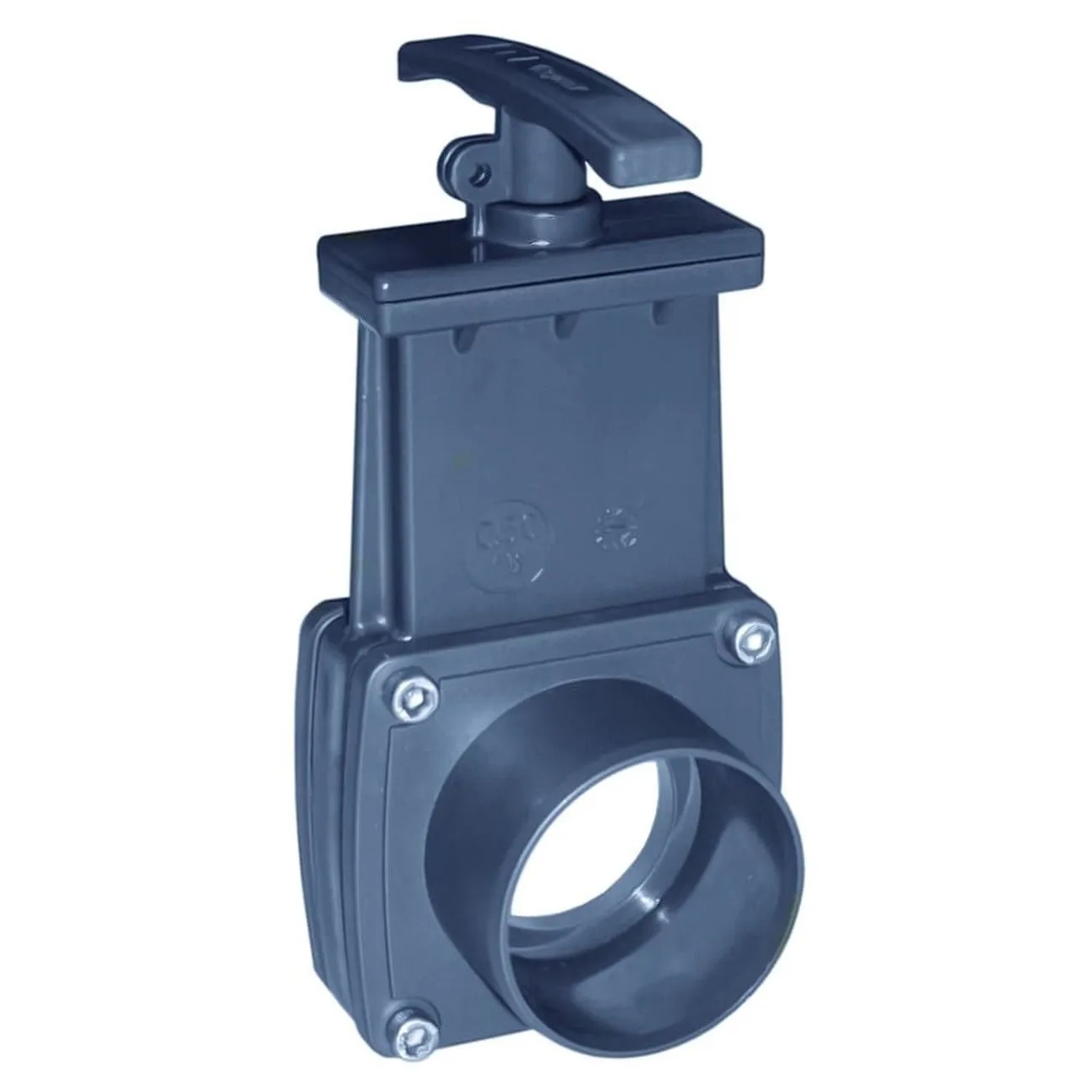Cepex PVC Zugschieber 50 mm Absperrschieber für Teich Grau