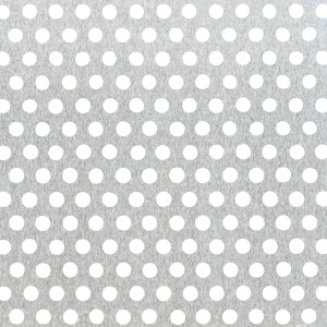 Alu Lochblech mit 2 mm runden Löchern, 120x1000x0,8 mm, Natur.