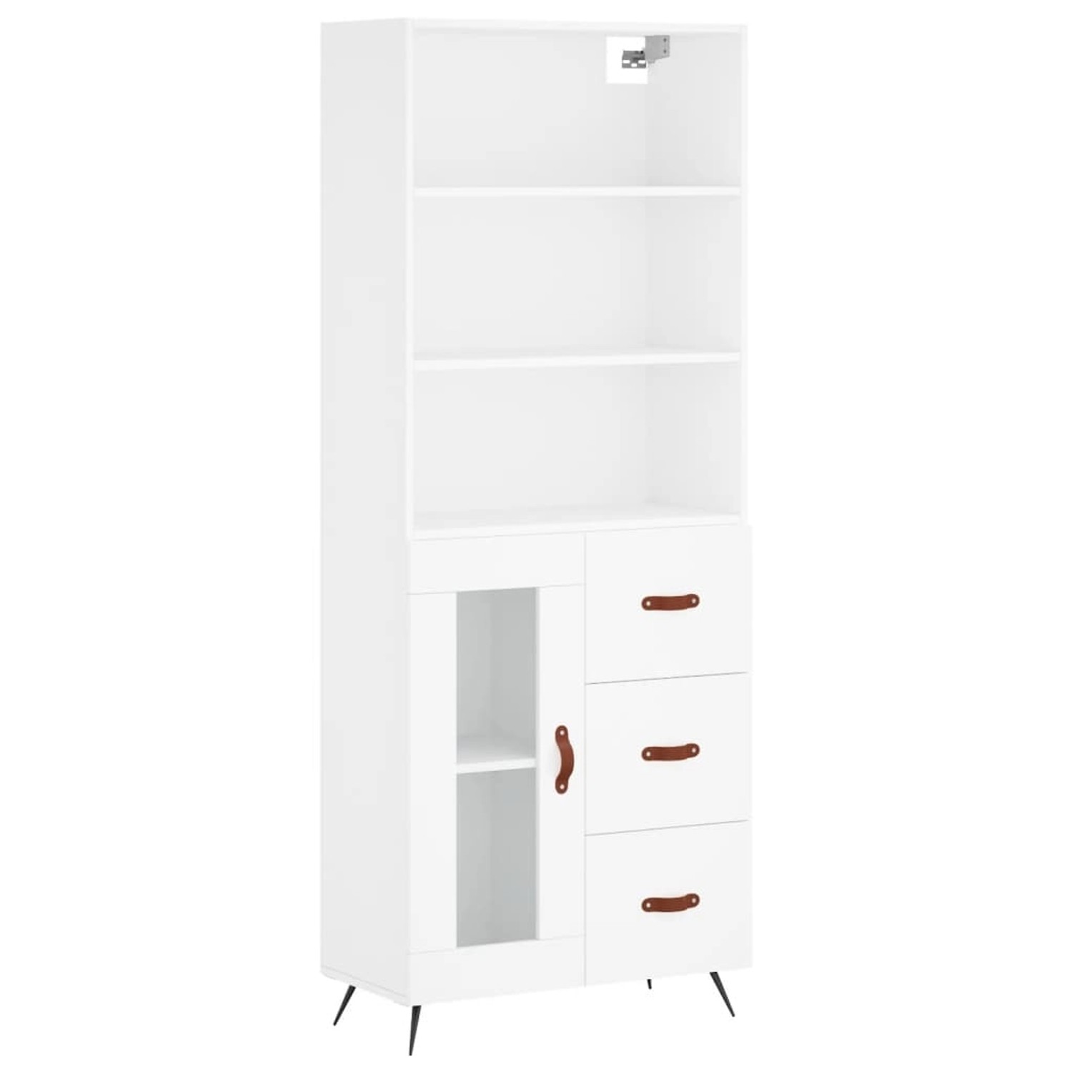 vidaXL Highboard Weiß 69,5x34x180 cm Holzwerkstoff 3189477 günstig online kaufen