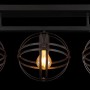 Schwarze Globo Deckenleuchte Tamara, 3-flammig, mit runden Metallschirmen im Industrial Design.