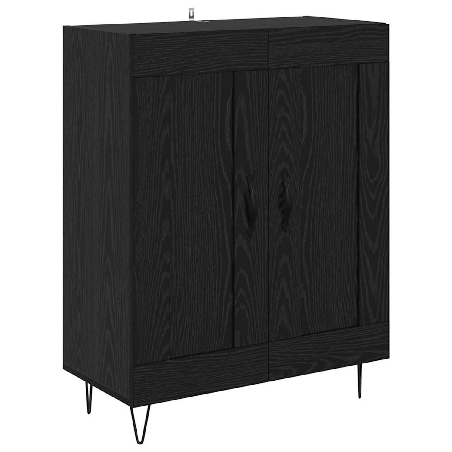 vidaXL Sideboard Schwarz Eichen-Optik 69,5 x 34 x 90 cm 881599 günstig online kaufen