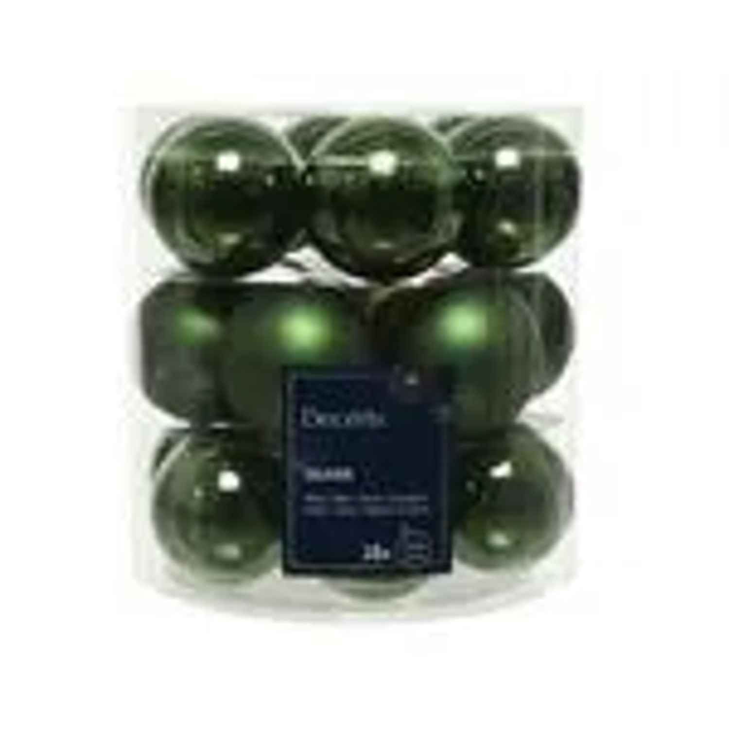 Kaemingk Weihnachtsbaumkugeln Glas  4 cm Gruen Matt Glanz 18 Stueck