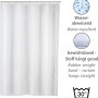 Weißer Wenko Anti-Schimmel Duschvorhang aus Polyester, 120x200 cm.