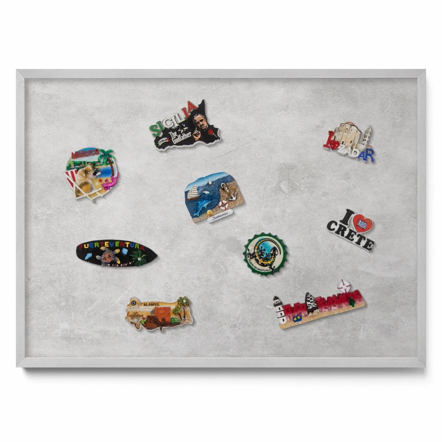 Tulup Magnettafel Magnetpinnwand Metall für Urlaubsmagnete Betonwandstruktu günstig online kaufen