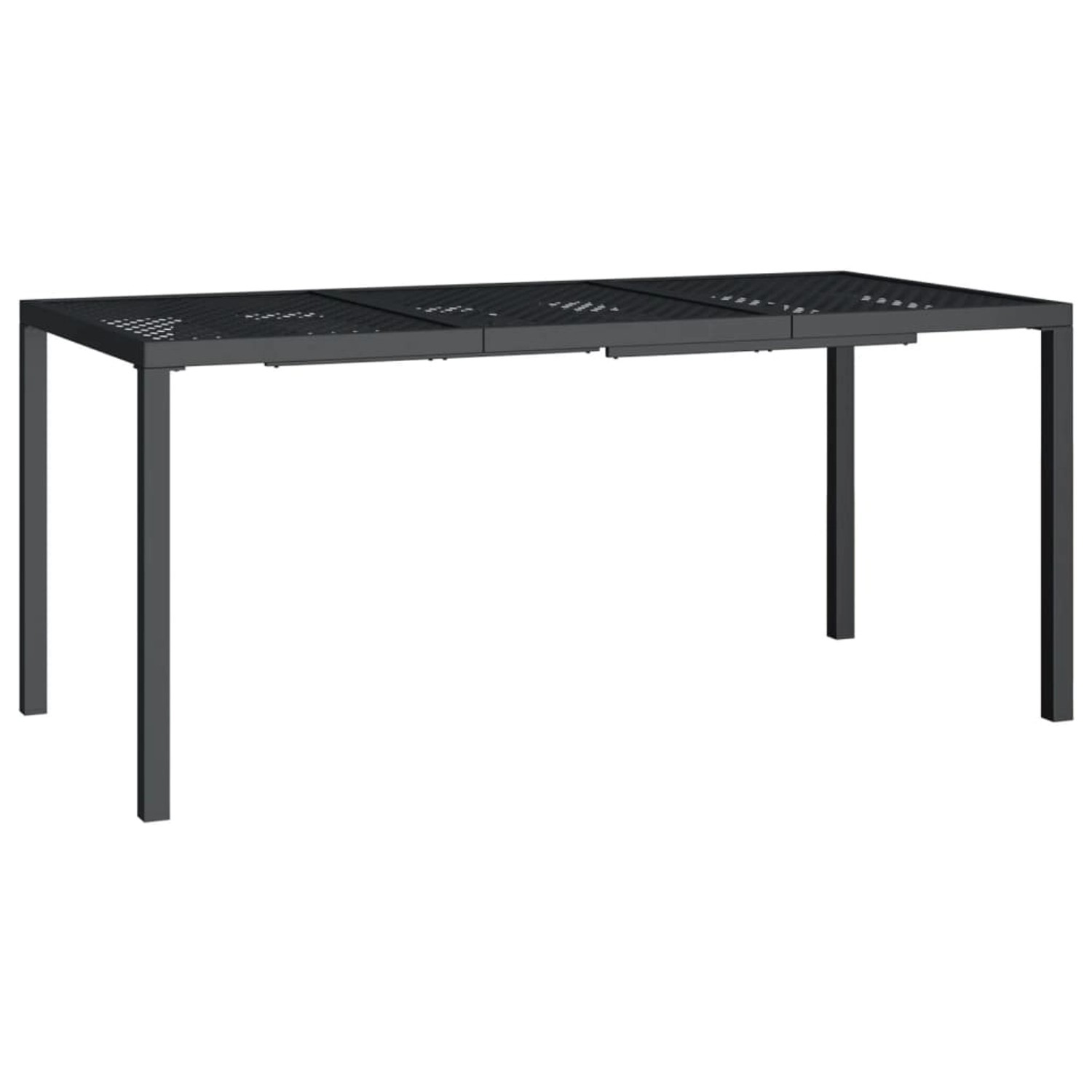 vidaXL Gartentisch Anthrazit 165x80x72 cm Stahl 362746