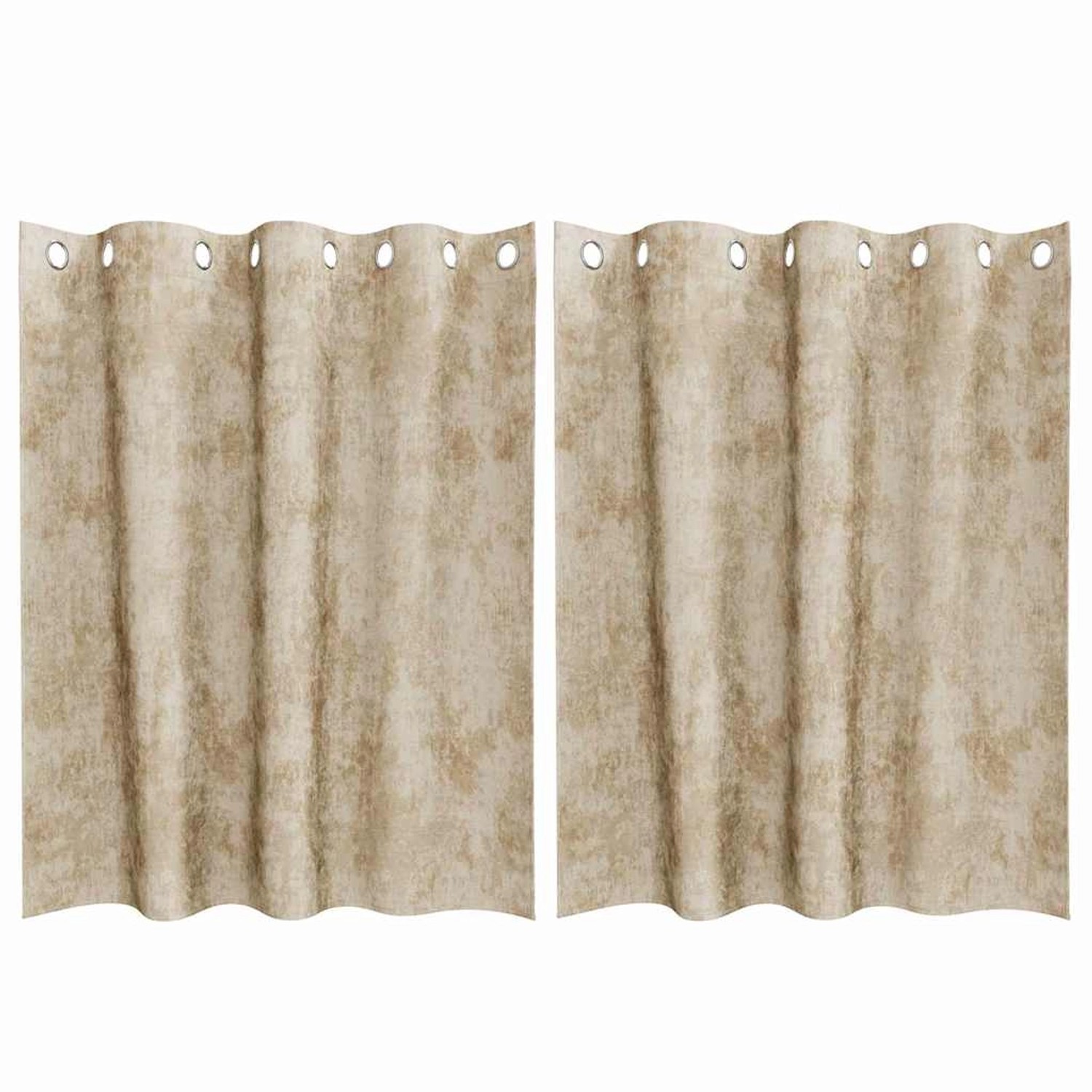 vidaXL Vorhänge 2 Stk Creme 140 x 140 cm Samt 4107663 günstig online kaufen