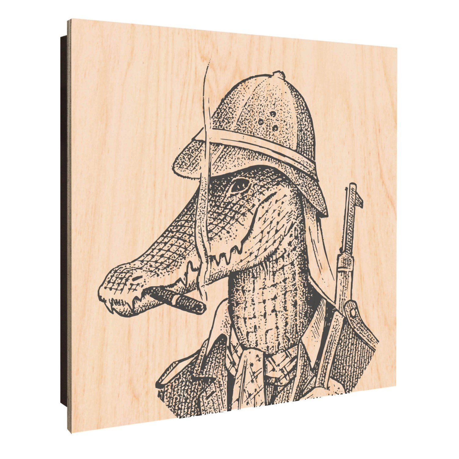 Banjado Schlüsselkasten Holz 30x30cm Schwarz Scharnier Rechts 50 Haken Desi günstig online kaufen