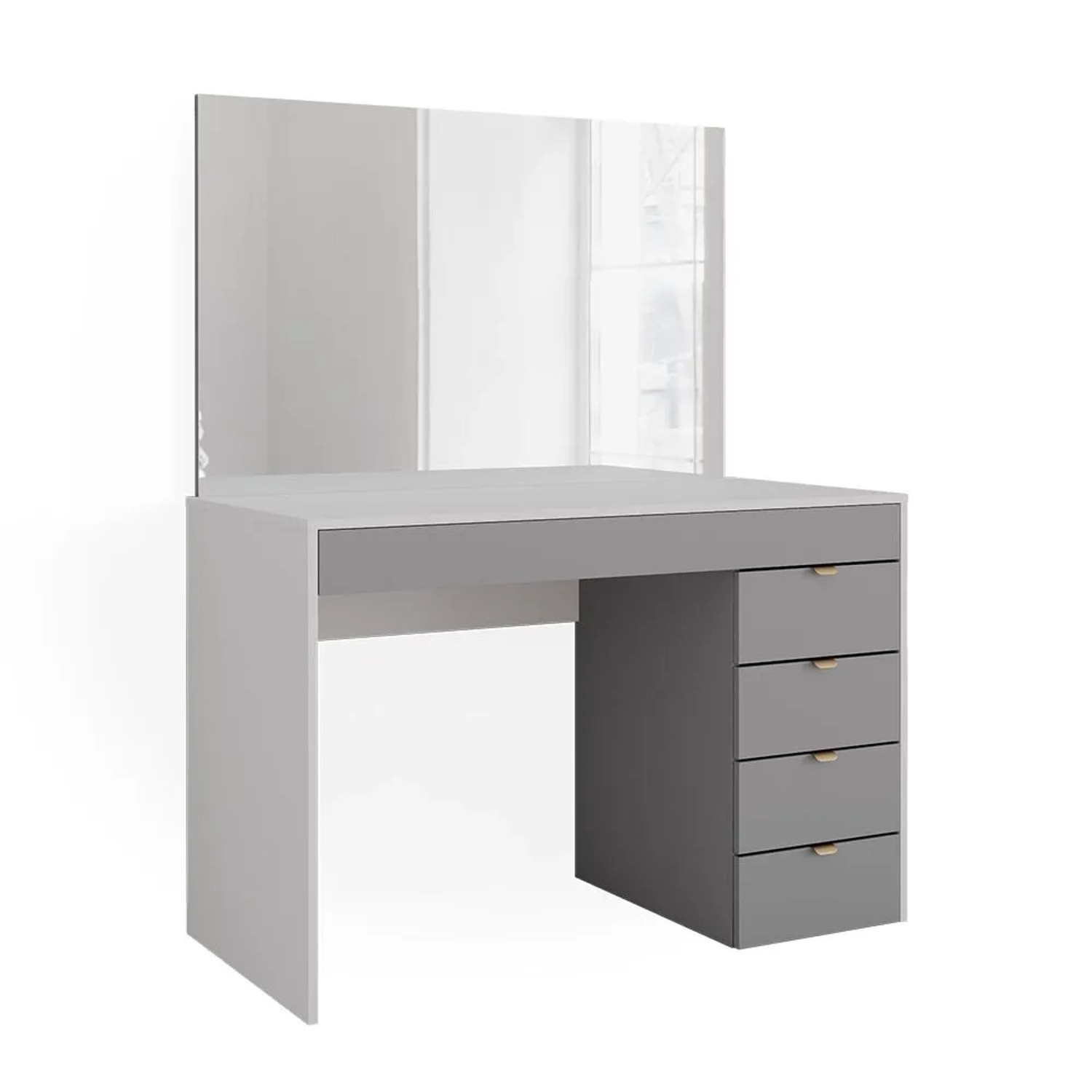 Vicco Schminktisch Elise Weiß/Grau 115 x 146 mit Spiegel
