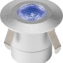 LED-Bodeneinbauleuchte Budoni, rund, RGB, Aluminium, blaue Beleuchtung.