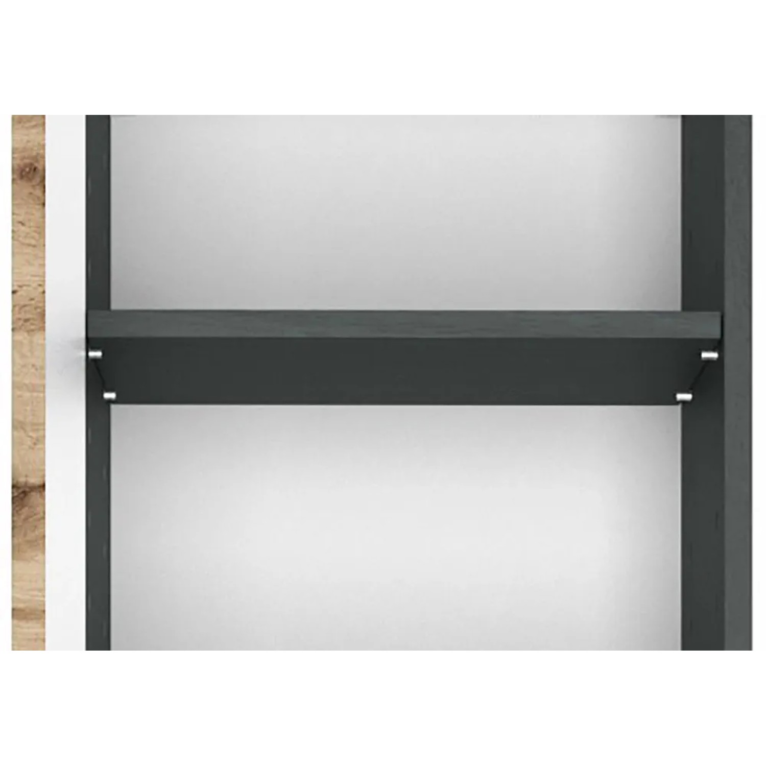 Detailansicht: Held Möbel Unterschrank Bari, 40 cm, Wotaneiche/Graphitgrau, Bad-Hängeschrank.