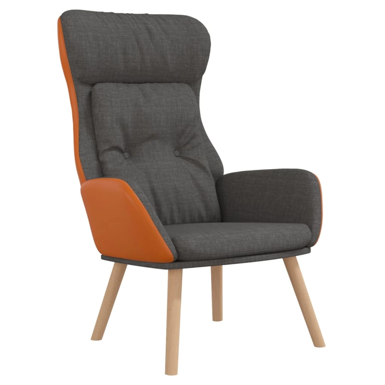 vidaXL Relaxsessel Dunkelgrau Stoff und PVC 341302 günstig online kaufen