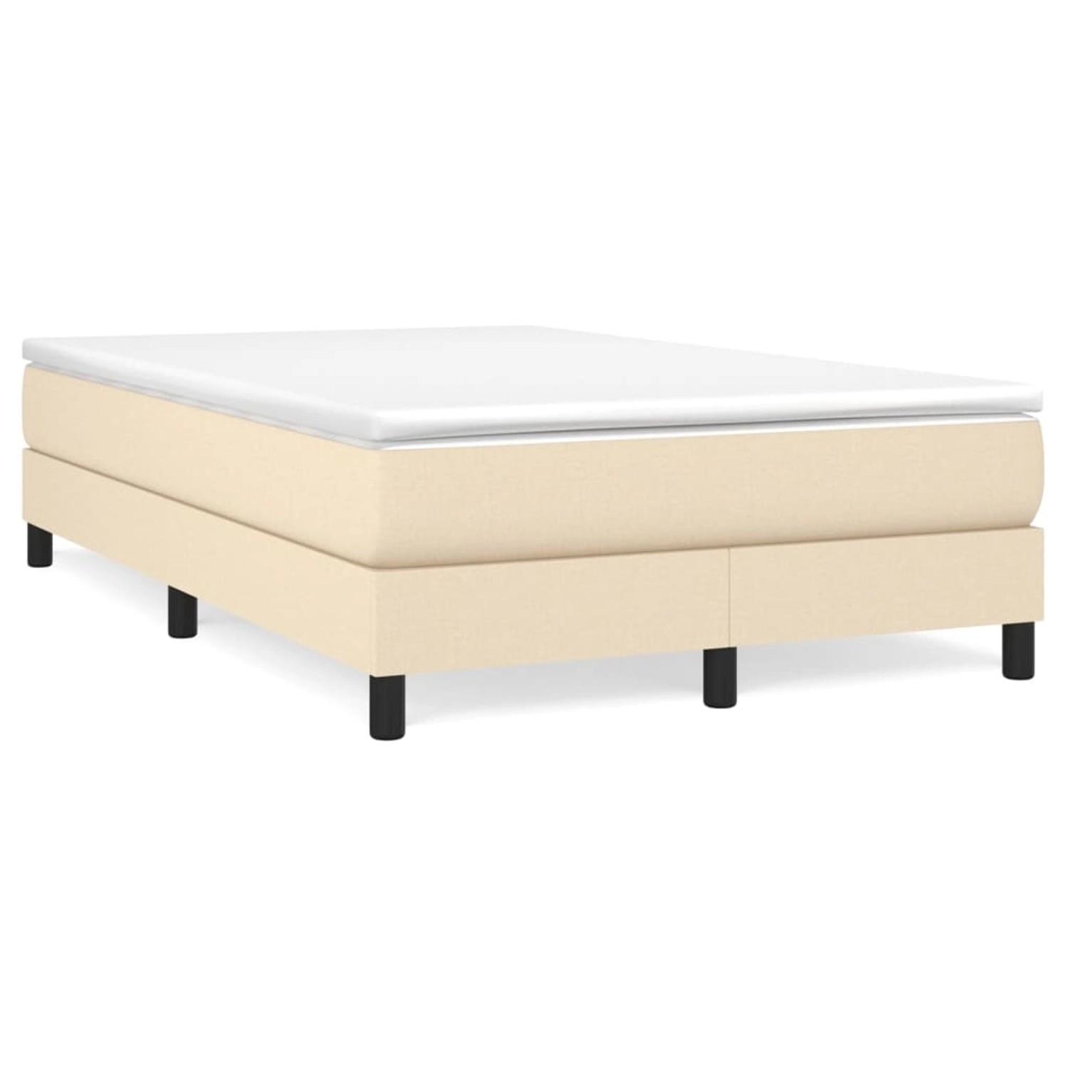 vidaXL Boxspringbett mit Matratze Creme 120x200 cm Stoff 3144066 günstig online kaufen