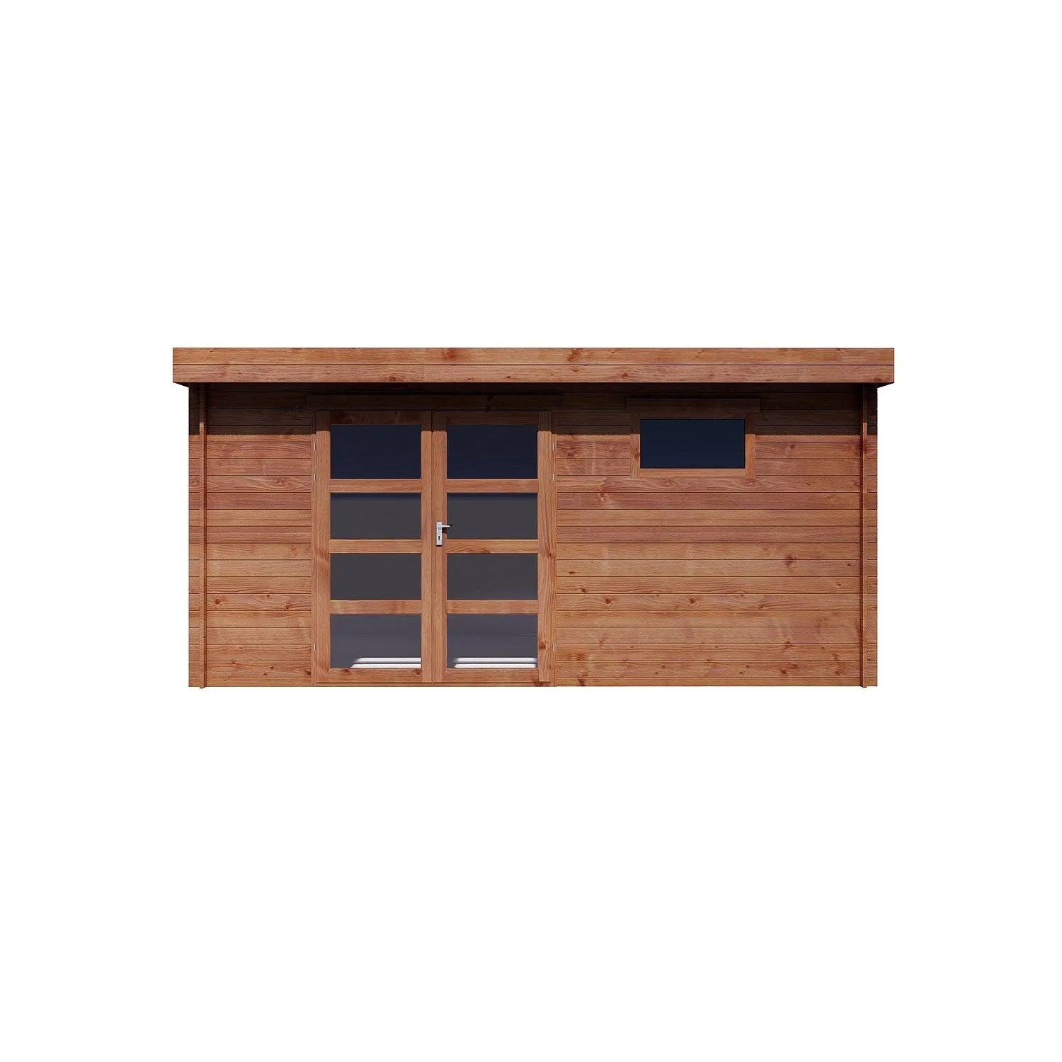 Vente-unique Schrebergartenhaus Coralio Naturfarben Dunkel 450 cm