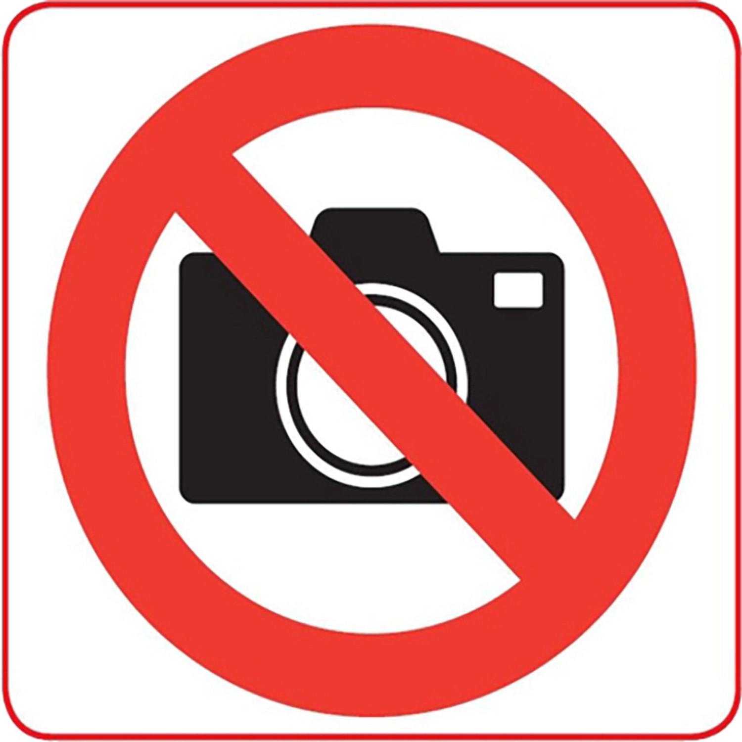 Conacord Aufkleber Keine Fotos für Fenster 85 mm x 80 mm