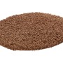 Runder, brauner Hochflorteppich Frisbee mit 67 cm Durchmesser.