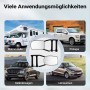 Zwei Wiltec Wohnwagenspiegel, universal einsetzbar an Wohnmobilen, Pickups, SUVs und Limousinen.