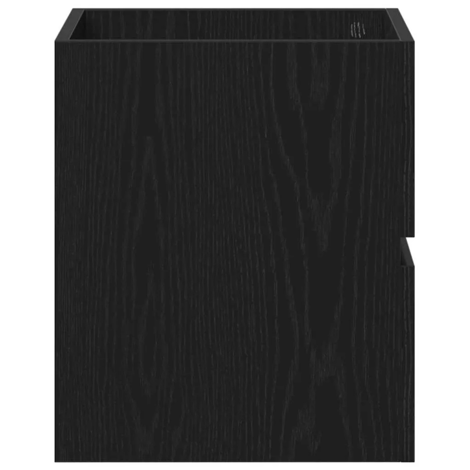vidaXL Waschbeckenunterschrank in schwarzer Eiche Optik, 41x38,5x45 cm. Badmöbel aus Holzwerkstoff mit Aussparung.