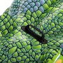 Detailaufnahme: Grünes Bestway Schwimmtier Krokodil mit Griff.