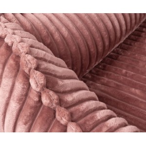 Detailaufnahme: Rosa Knuffelwuff Hundebett Sedona aus Breitcord, orthopädisch und gemütlich.