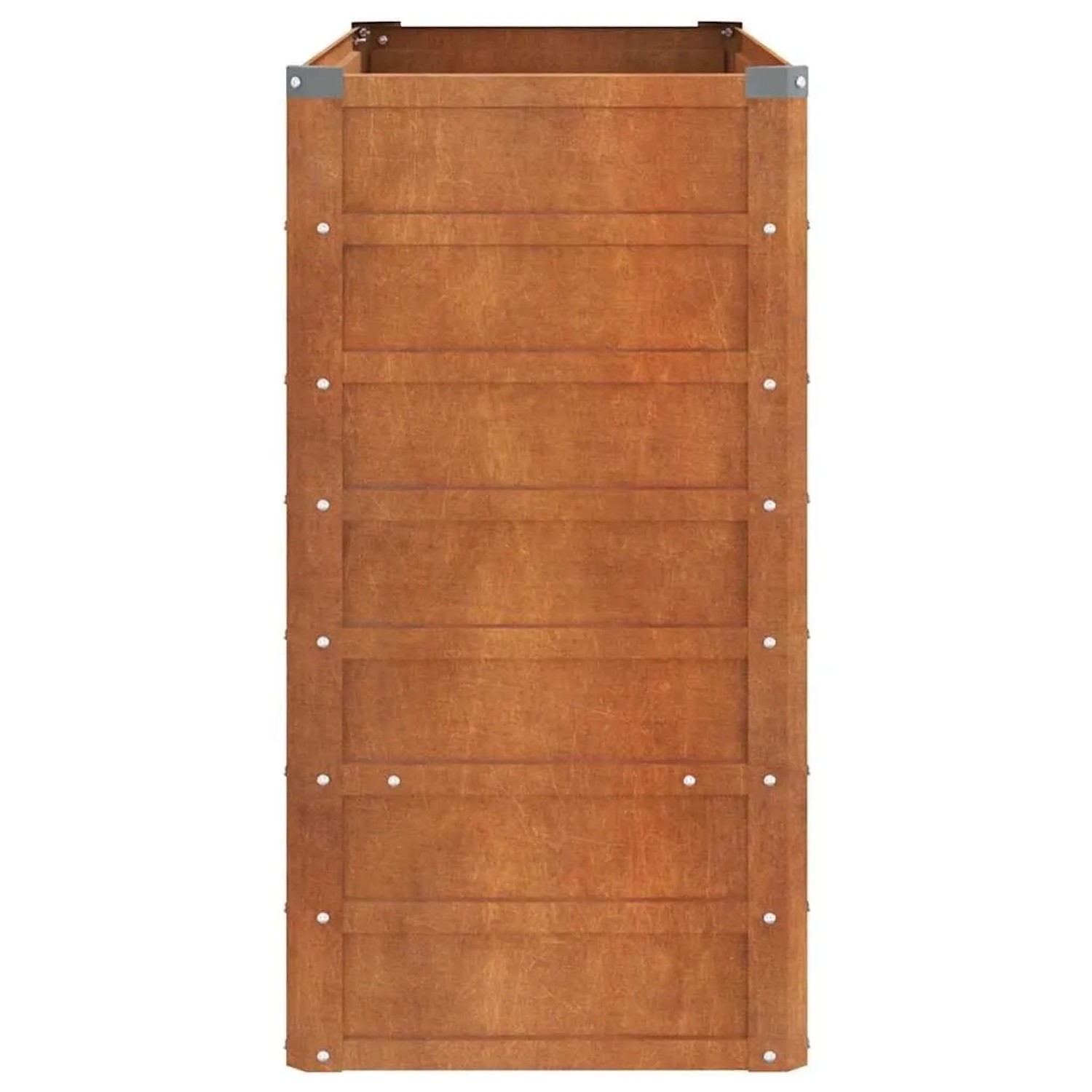 Rostiges Cortenstahl Hochbeet, 100x40x77 cm, als Blumenkasten für Garten & Balkon.