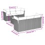 Beige 7-tlg. vidaXL Garten-Sofagarnitur aus Polyrattan mit Kissen für Terrasse und Garten.