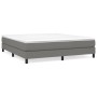 Boxspringbett vidaXL, dunkelgrau, 180x200 cm mit Matratze und Auflage für erholsamen Schlaf.