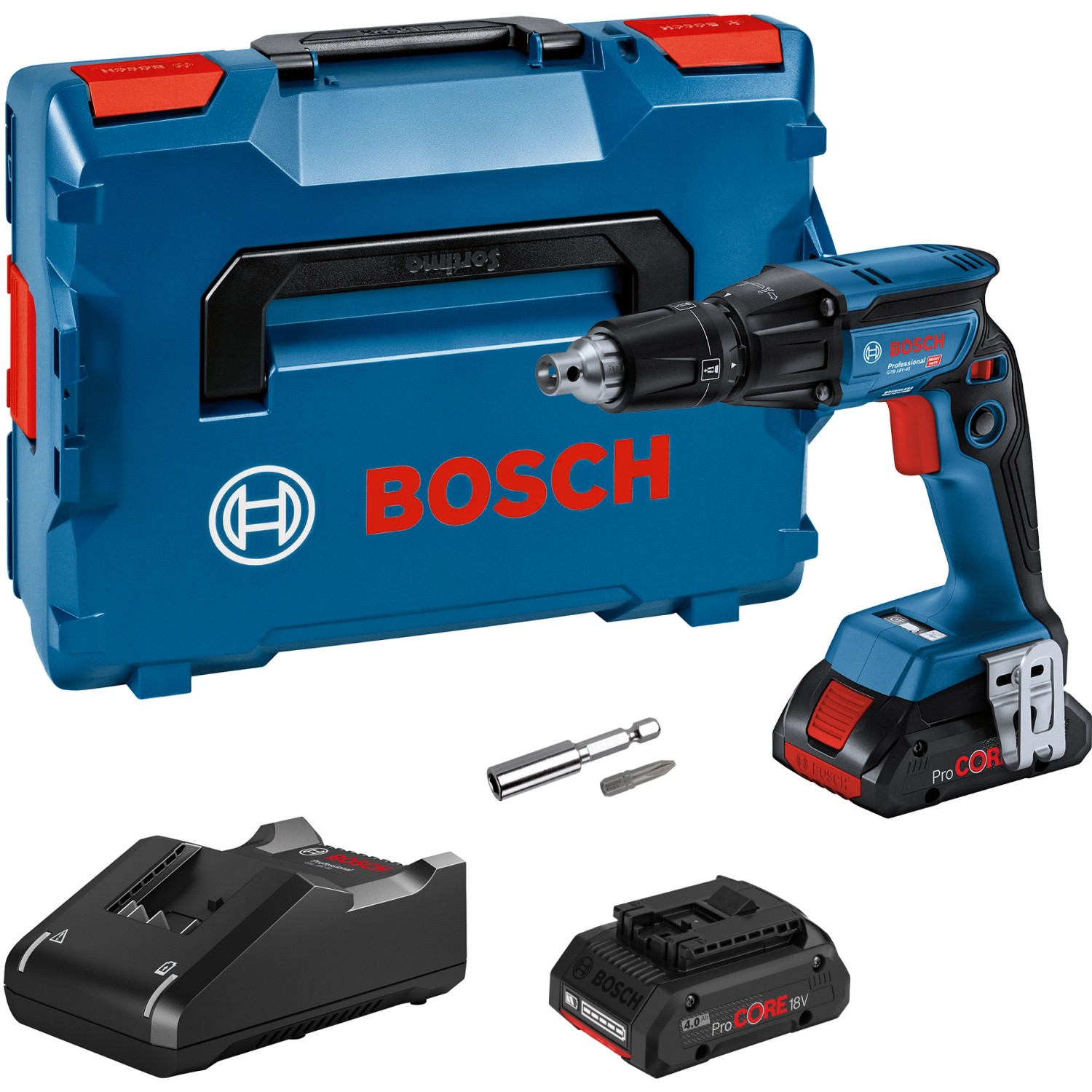 Bosch Professional Akku-Trockenbauschrauber GTB 18V-45 inkl. 2 x 4 Ah