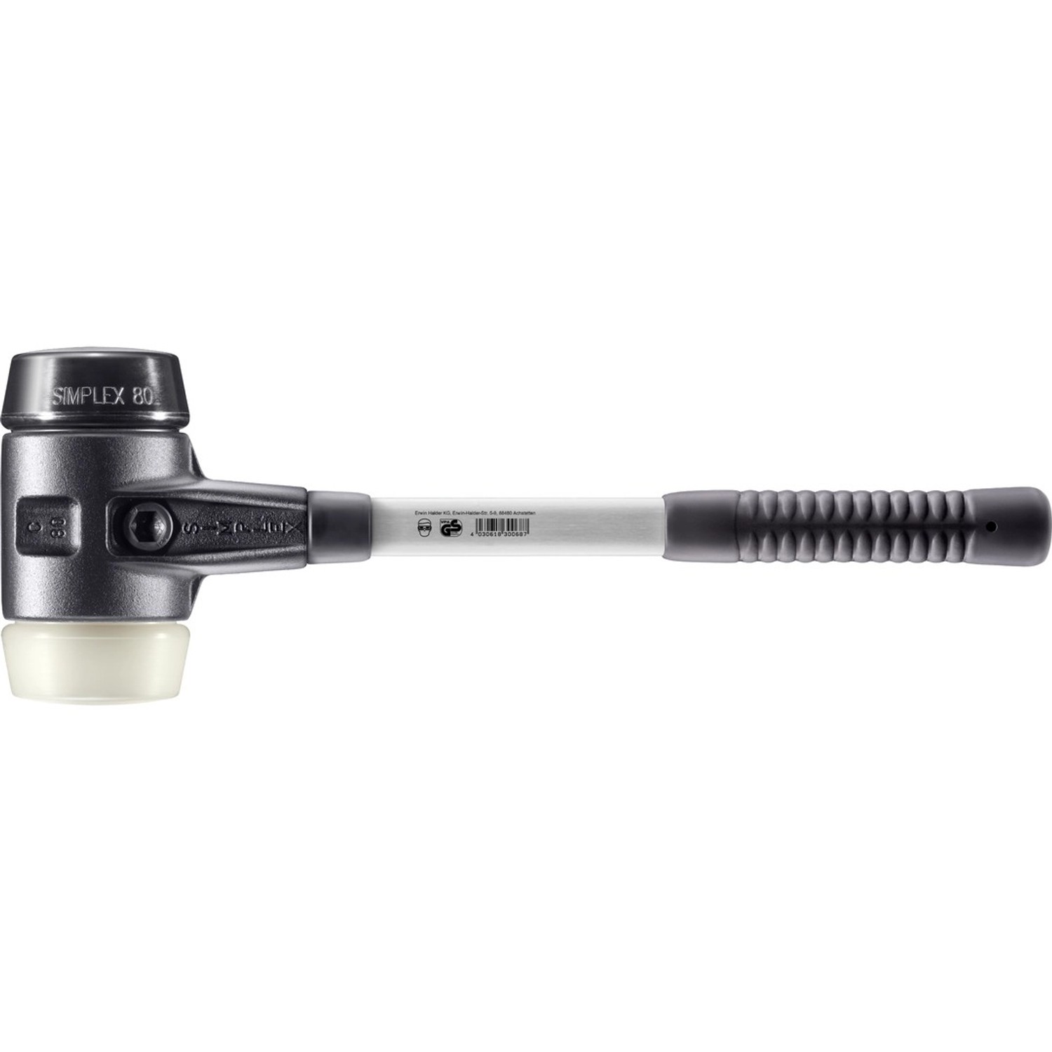 Halder Simplex Schonhammer Ø 80 mm Gummi   Nylon mit Verstärktem Temperguss günstig online kaufen
