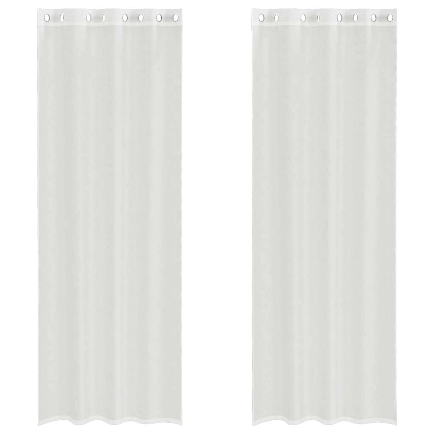 vidaXL Voile Vorhänge mit Ösen 2 Stk Weiß 4102153 günstig online kaufen