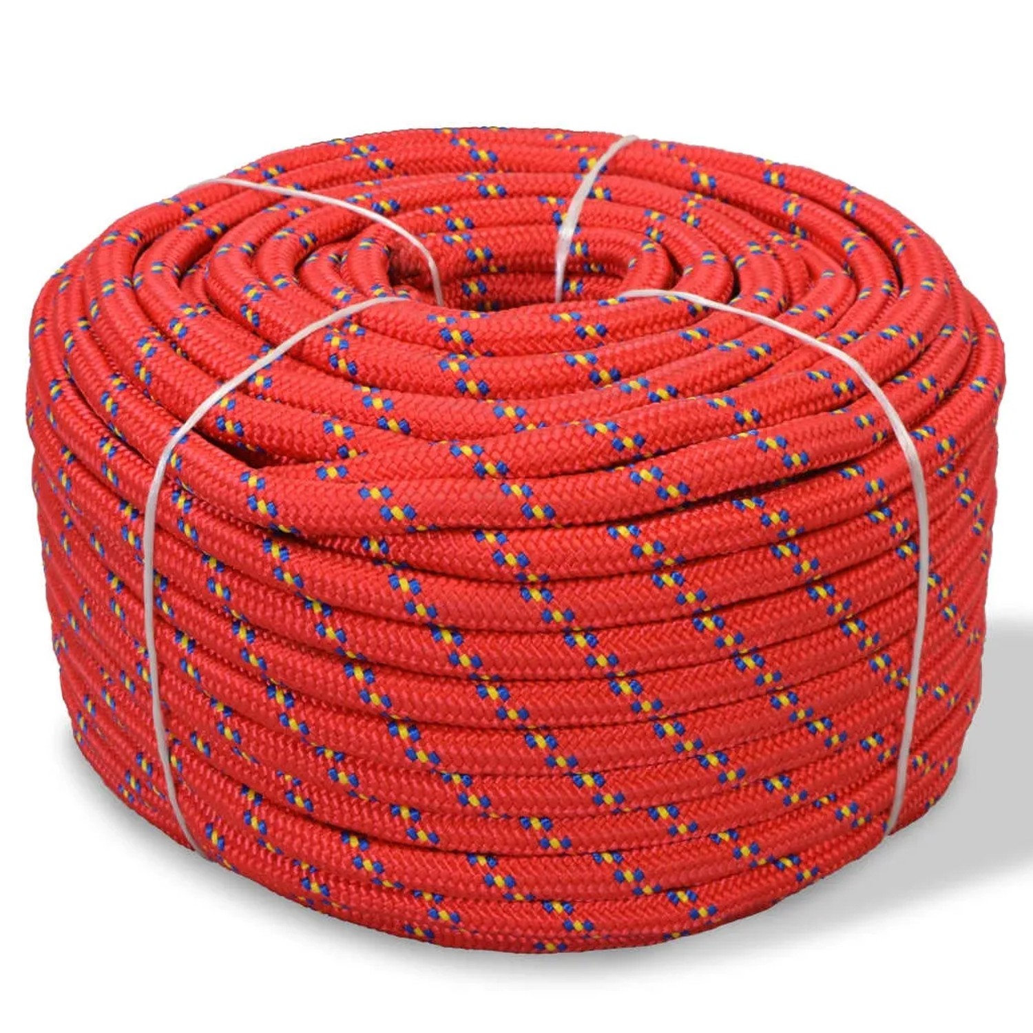 vidaXL Bootsseil Polypropylen 14 mm 50 m Rot 91293