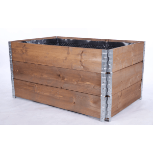 PROREGAL Hochbeetkisten GuardBox 60x120x80cm Inkl. Luftfolie Braun