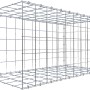 Gabiona Anbaukorb Typ 2, 50x100x50cm, Maschenweite 10x10cm, aus verzinktem Drahtgitter.