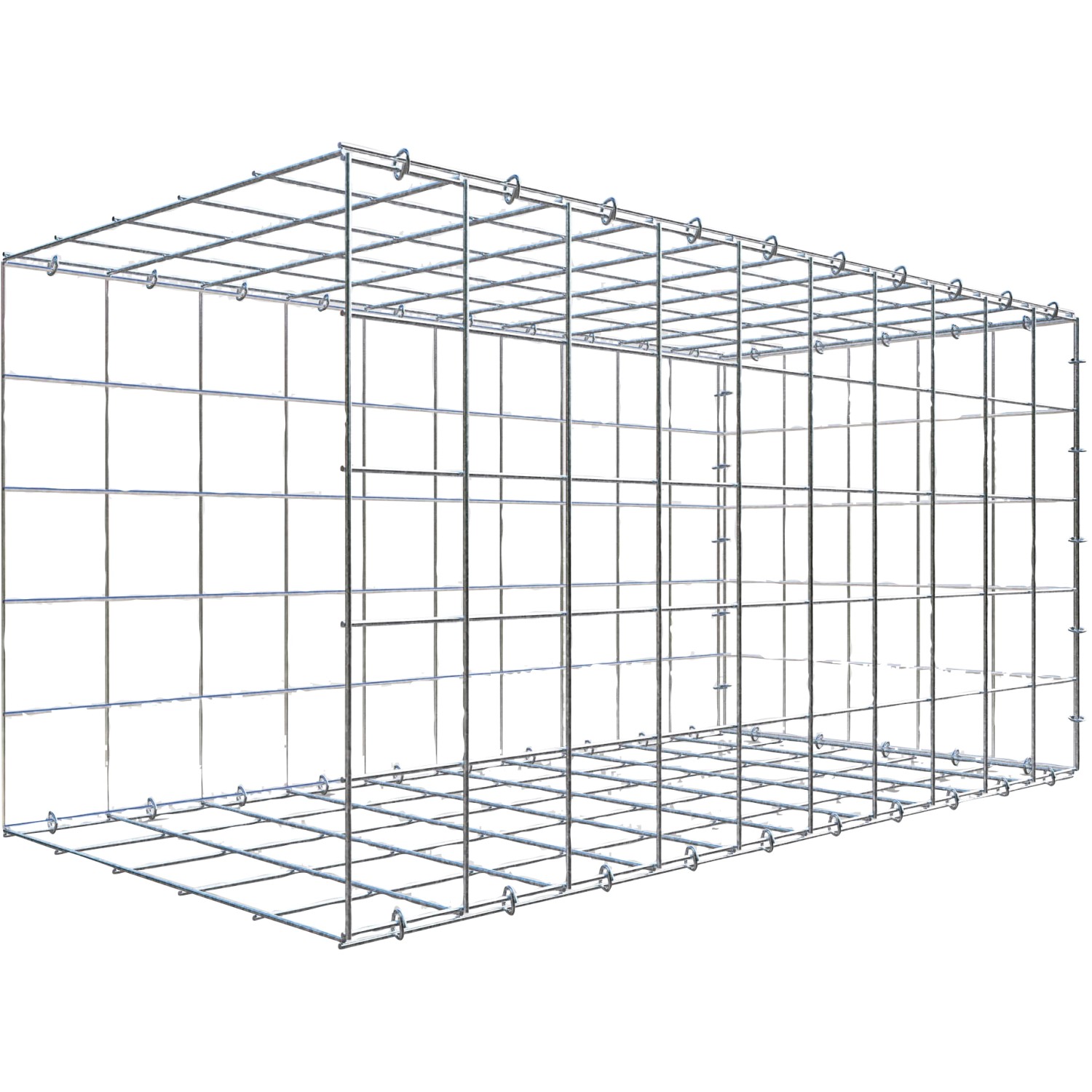 Thumbnail - Gabiona C-Ring-Gabione-Anbaukorb Typ 2 50 x 100 x 50 cm Maschenw 10 x 10 cm